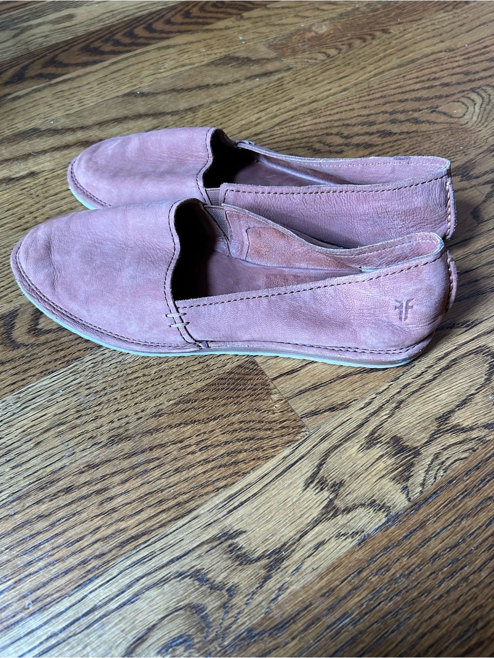 FRYE Dusty Rose Leather Slip-On Flats Loafers Size 8 Comfort Casual Shoes - Picture 4 of 6